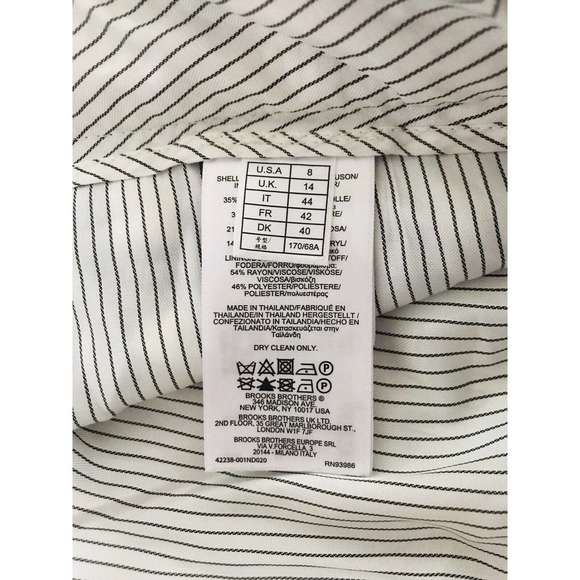 Brooks Brothers | Red Fleece Tweed Plaid Skirt Womens Size 8 Blue Slit - Picture 11 of 12